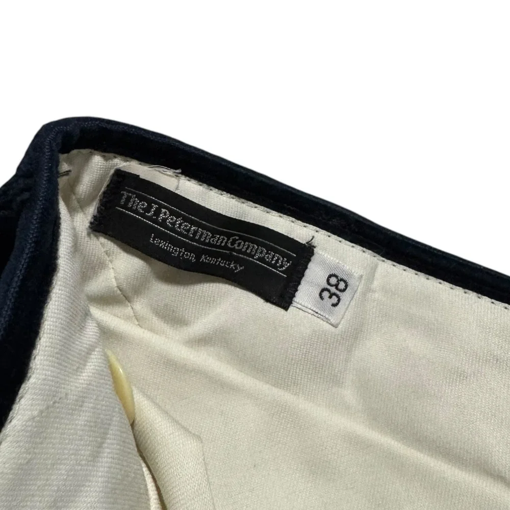 The J. Peterman Company Navy Blue Straight Leg Corduroy Pants Men's 38x33 Wear - Picture 5 of 9